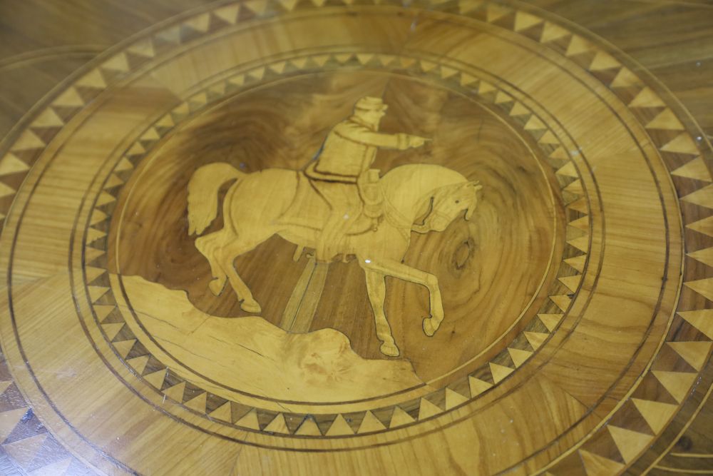 An inlaid Sorrento table, width 81cm depth 53cm height 74cm